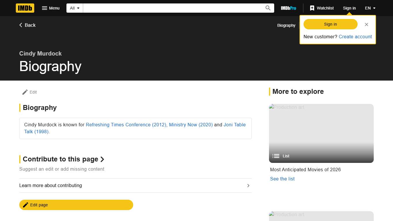 Cindy Murdock - Biography - IMDb